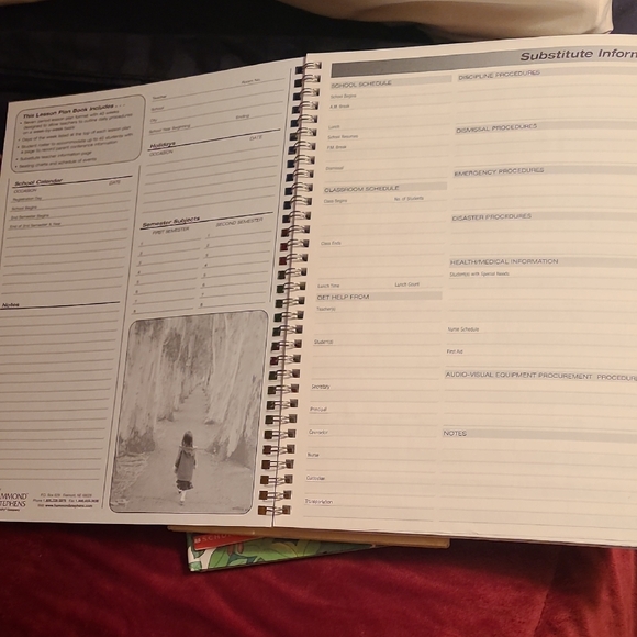 Blue Lesson Plan Book - Picture 2 of 3